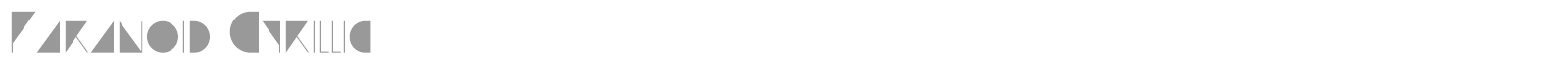 Paranoid Cyrillic font preview